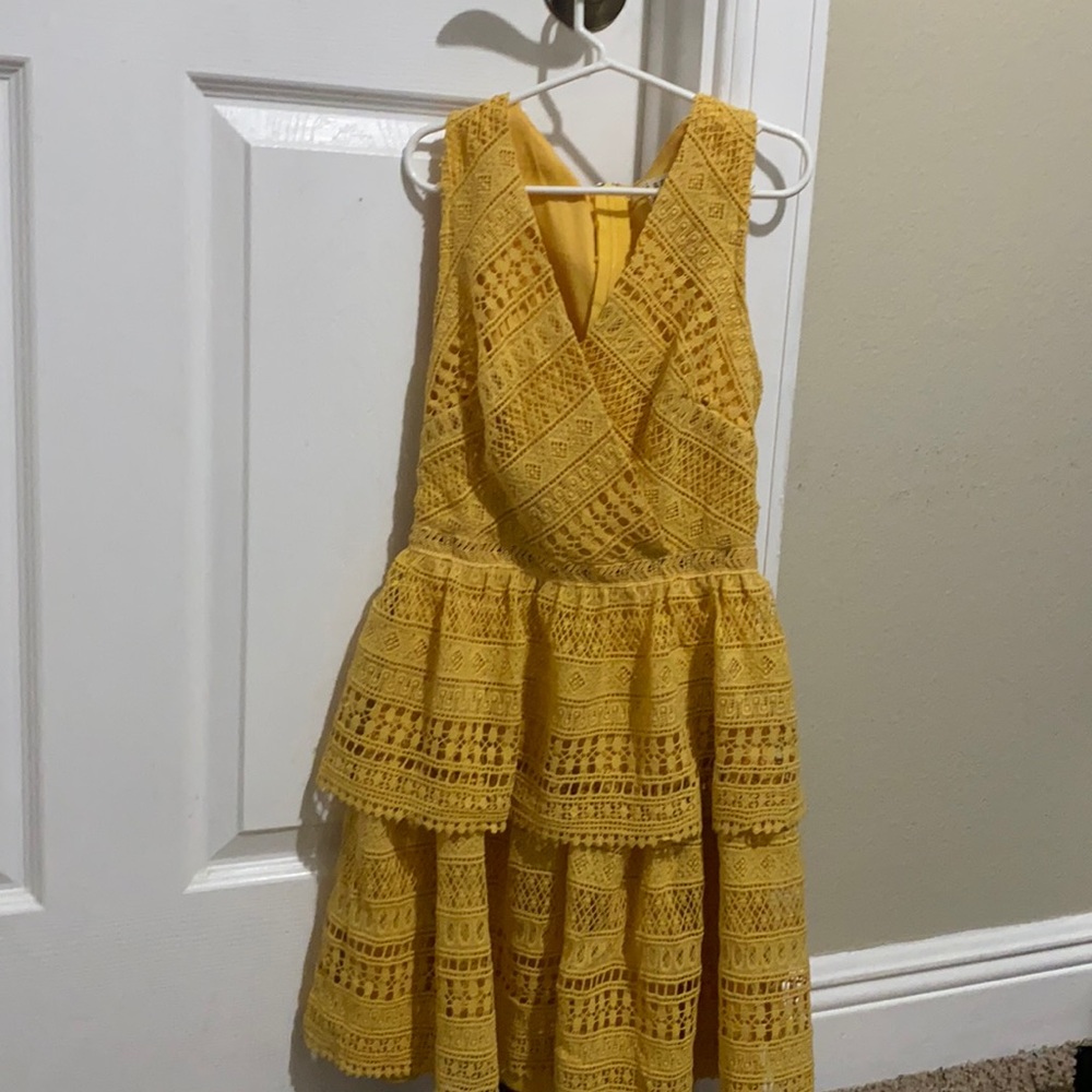 yellow mini dress